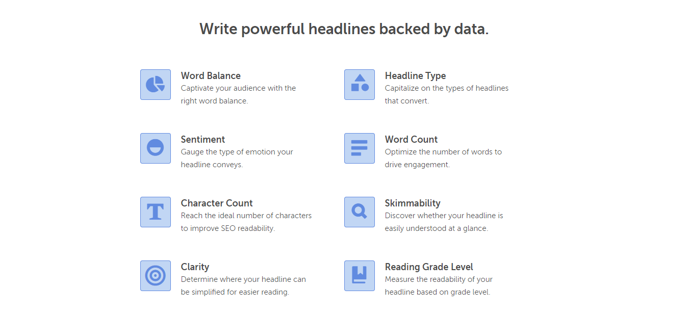 features of headline analyzer for readability